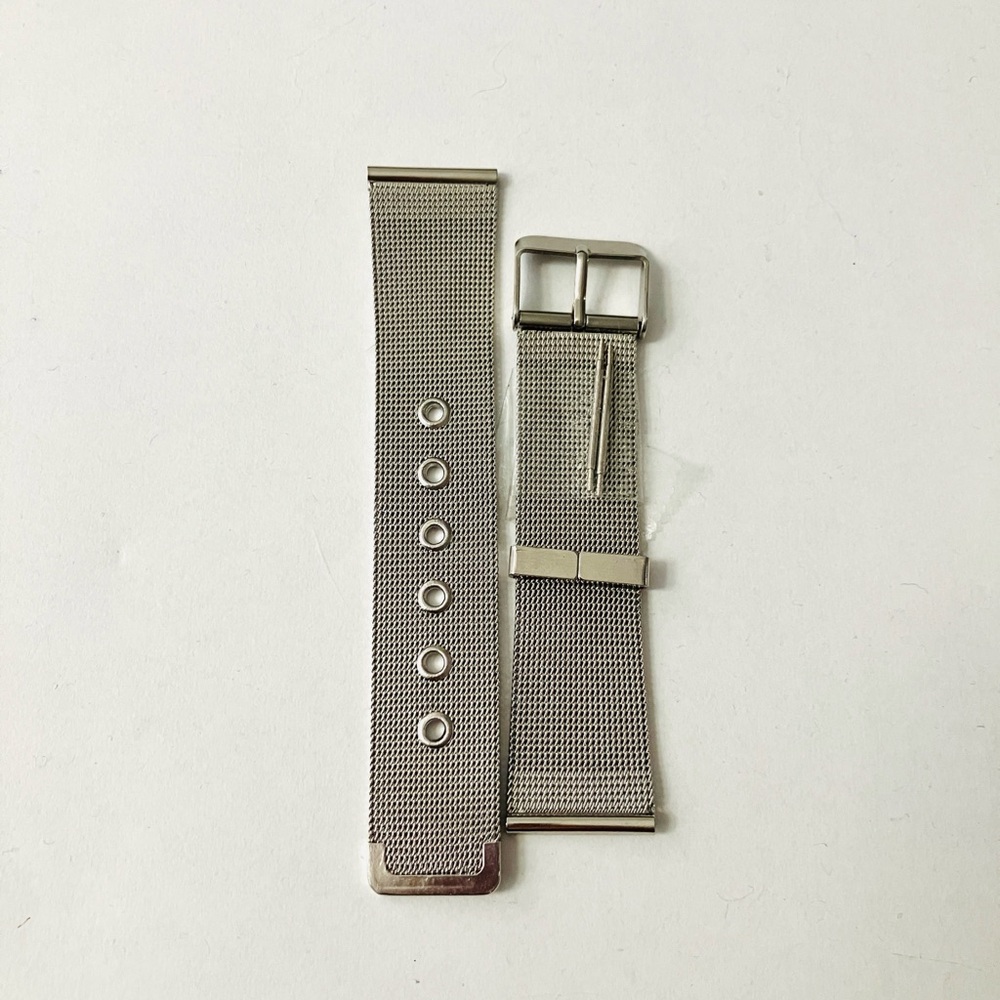 20 mm Silver Mesh Watch Band